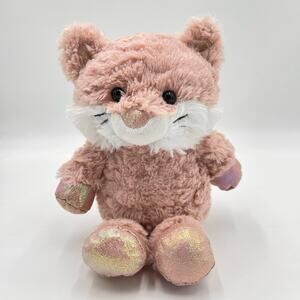 Kellytoy 2020 Pink Glitter 12" Fox Animal Pals Plush Sparkly Fuzzy Paws